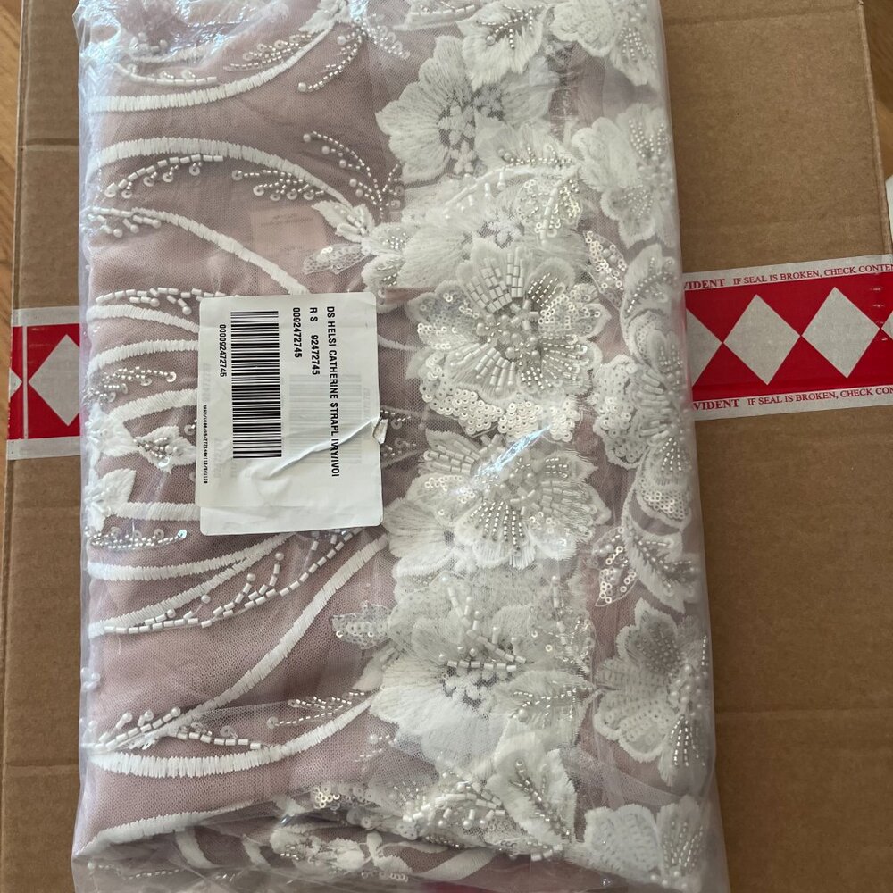Helsi Catherine Strapless Embroidered Sequin Column Midi Dress Size XS NWT - Picture 8 of 9